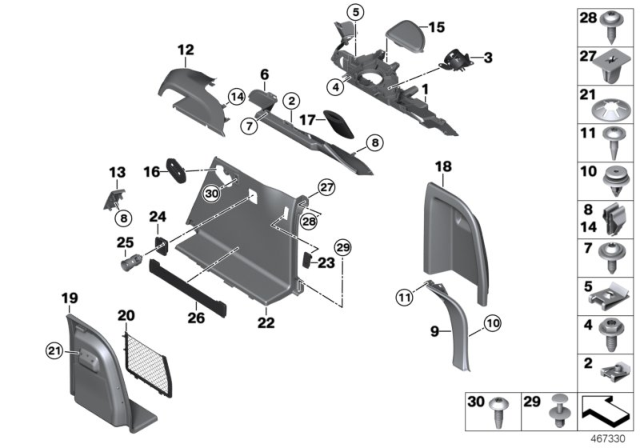 2015 BMW X4 Clamp Diagram for 07147321144