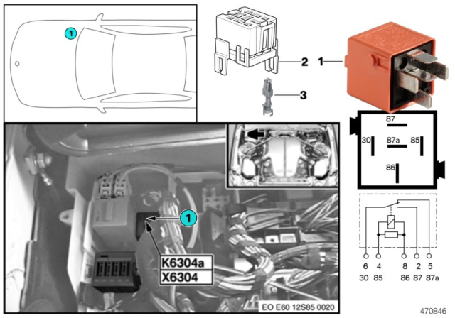 2009 BMW M5 Relay, Secondary Air Pump Diagram