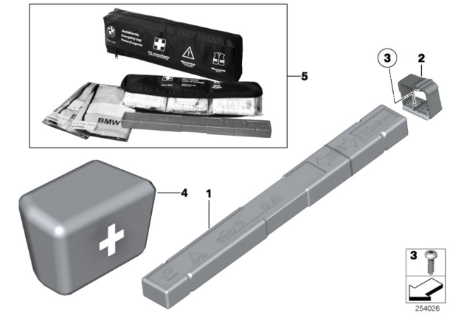 2013 BMW 550i GT xDrive Warning Triangle / First Aid Kit Diagram 2