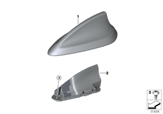 2020 BMW 540i xDrive Roof Antenna Diagram for 65208794262