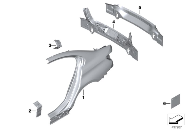 2020 BMW 330i COMPLETE TAIL TRIM Diagram for 41007487303