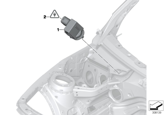 2012 BMW 328i xDrive Sensor F. Auc Diagram