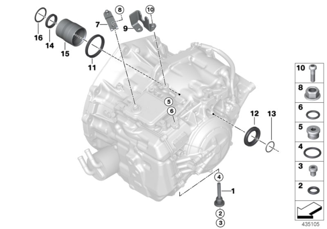 2018 BMW X2 Screw Plug Diagram for 24108627912