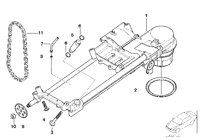 2007 BMW 760Li Oil Pump With Oil Filter Diagram for 11417574530