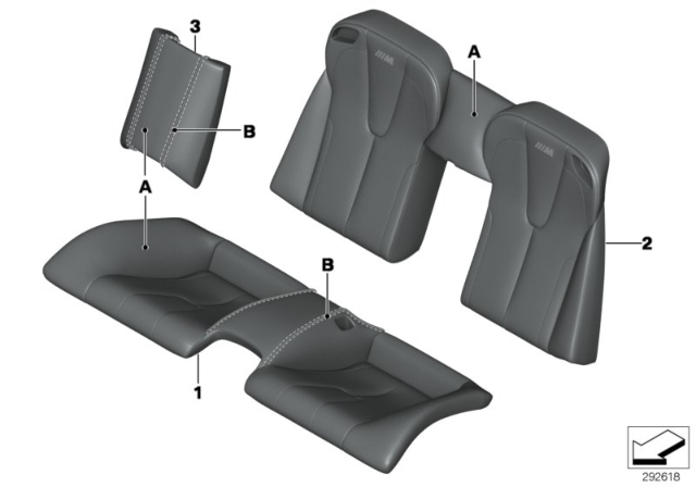 2013 BMW M6 Individual Cover, Leather, Seat, Rear Diagram