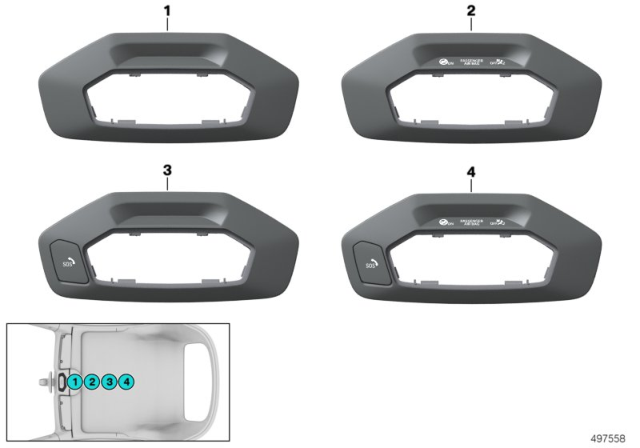 2019 BMW M850i xDrive Roof Function Centre Diagram