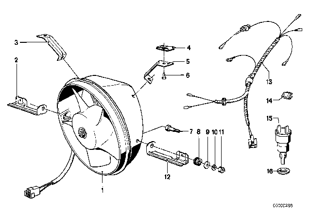 1981 BMW 320i Blower Diagram for 17401466002