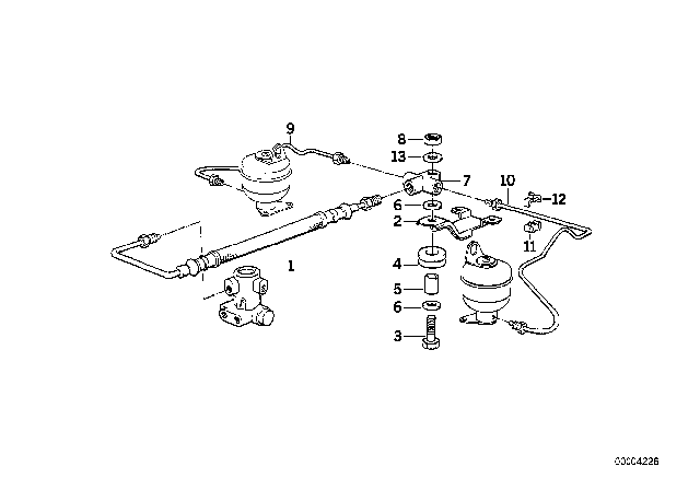 1994 BMW 540i Levelling Device / Tubing / Attaching Parts Diagram 2