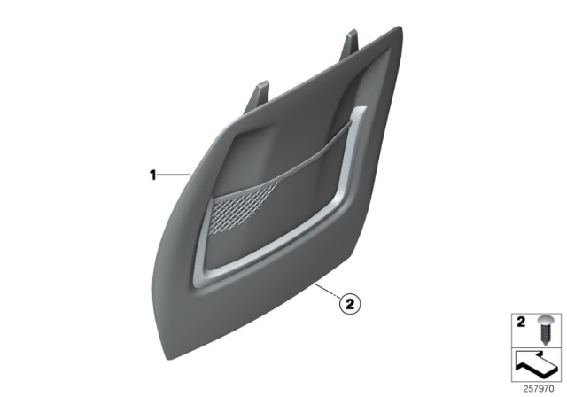 2013 BMW 328i Set, Front, Backrest Trims Diagram