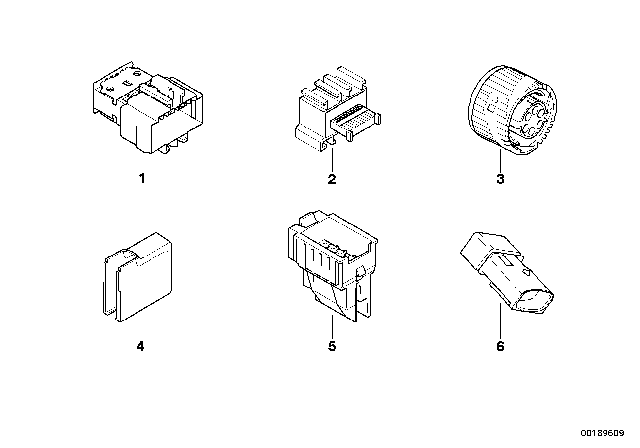 2012 BMW X5 Miscellaneous Plugs And Connectors Diagram