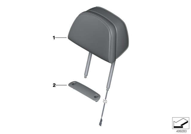 2019 BMW X5 Individual Headrest Diagram 1
