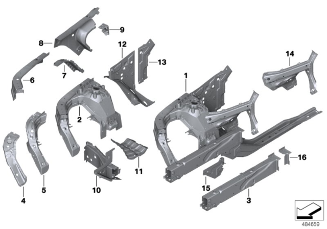 2018 BMW X3 Supporting Strut,Whl House,Exterior Right Diagram for 41007480996