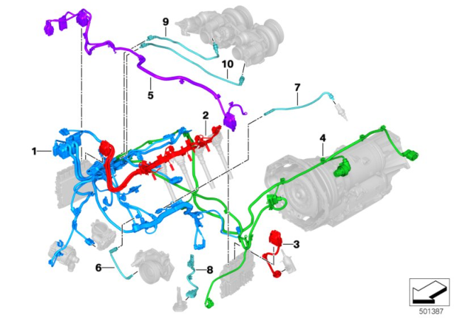 2020 BMW X7 CABLE HARNESS INJECTION VALV Diagram for 12518693190