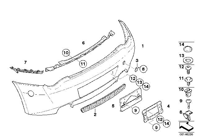 2008 BMW Z4 M Grid Diagram for 51128040081