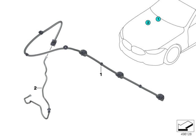 2020 BMW 840i Gran Coupe Single Parts For Windshield Cleaning Diagram