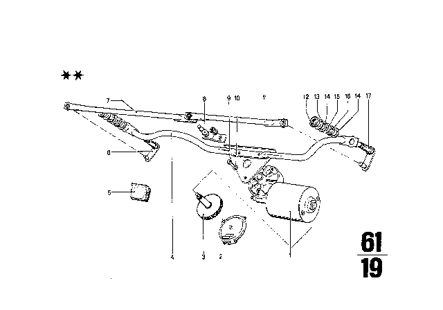 1971 BMW 1602 Wipe System Diagram 1