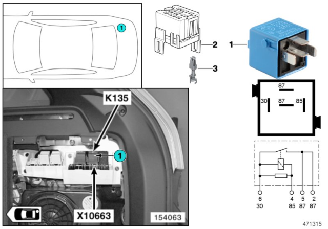 2006 BMW X5 Relay, Seat Adjustment Diagram