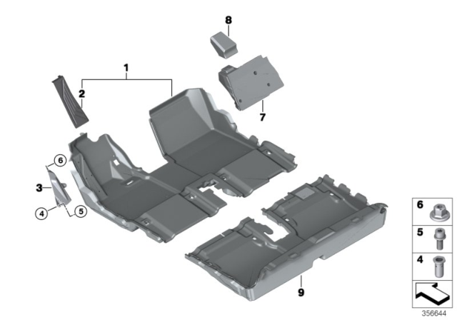 2018 BMW i3s Foot Rest Diagram for 51477277234