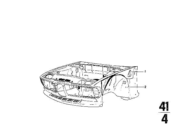 1974 BMW Bavaria Forward Structure Diagram 1