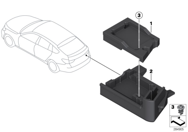 2015 BMW 550i GT Device Mounting Diagram