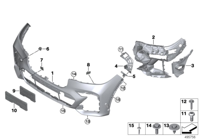 2020 BMW X7 M Trim Panel, Front Diagram