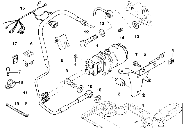 2003 BMW M5 Lubrication System / Compressor Diagram