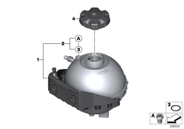 2015 BMW 328i xDrive Expansion Tank Diagram