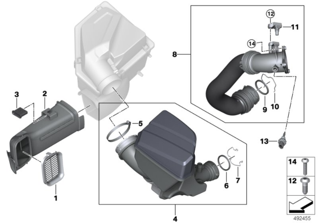 2019 BMW 330i xDrive Air Ducts Diagram