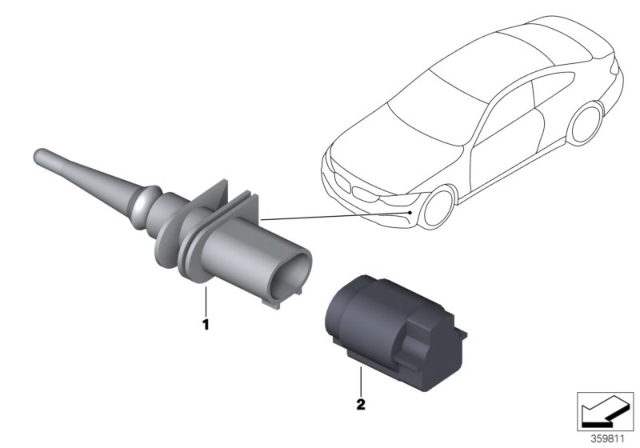 2016 BMW M235i Temperature Sensor Diagram