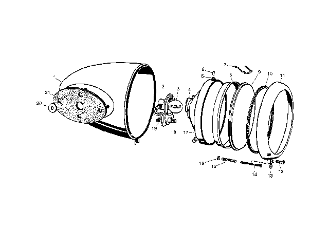 1958 BMW Isetta Clip Diagram for 63130035232