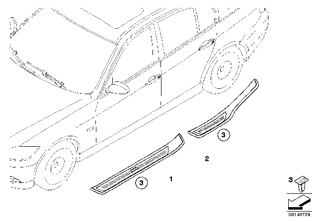 2010 BMW 328i Retrofit, M Cover, Entrance Diagram