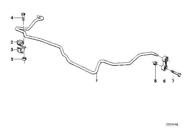 1995 BMW 525i Stabilizer, Rear Diagram