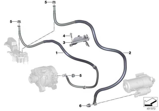 CABLE ALTERNATOR-BASE B Diagram for 12428483815