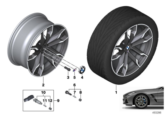 2020 BMW Z4 BMW LA Wheel, Double Spoke Diagram 4