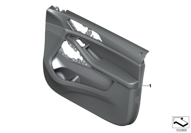 2020 BMW X5 DOOR PANEL, LEATHER, FRONT L Diagram for 51417997367