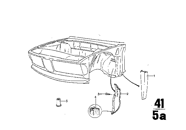 1970 BMW 2500 Forward Structure Diagram 3