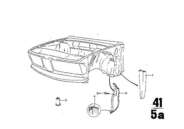 1974 BMW 3.0S Covering Plate Diagram for 41141813687