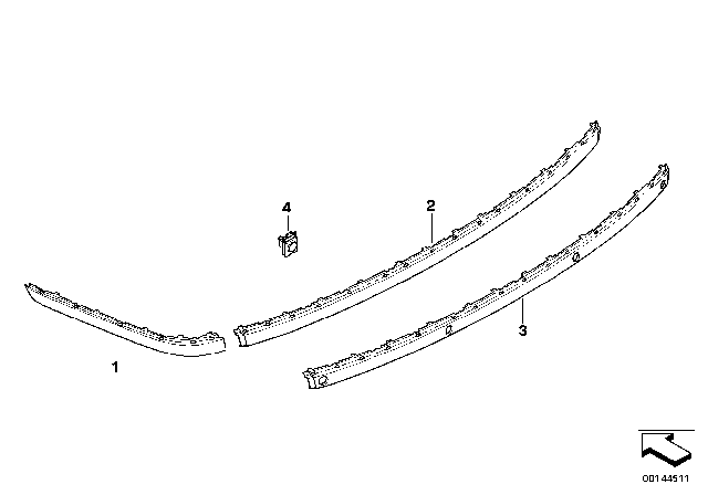 2003 BMW 760Li Trim Panel, Trim Elements Diagram 5