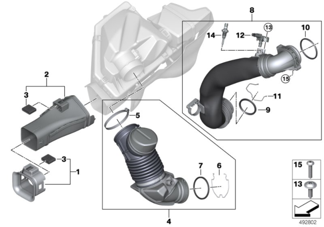 2020 BMW Z4 INTAKE DUCT Diagram for 13718681572