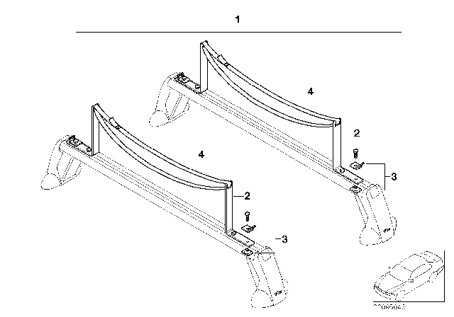 2016 BMW 328i Universal Support Diagram