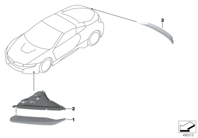 2015 BMW i8 Retrofitting Aerodynamics Package Diagram