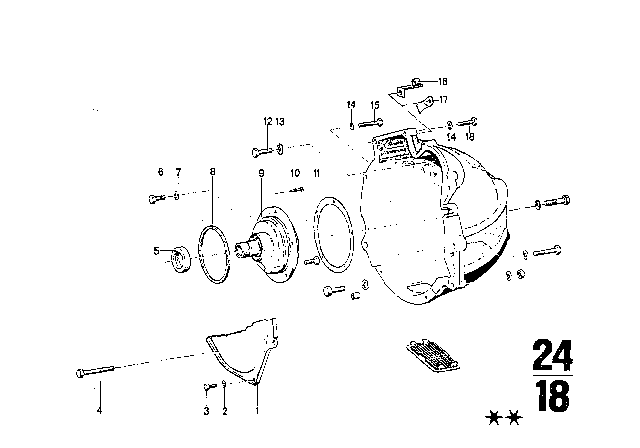 1972 BMW Bavaria Housing & Attaching Parts (Bw 65) Diagram 1