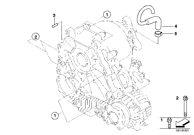 2012 BMW 328i xDrive Transmission Mounting Diagram