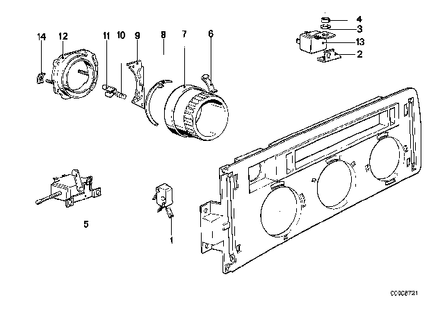 1984 BMW 633CSi Contact Diagram for 64111361128