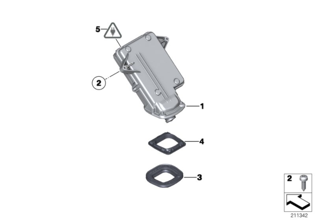 2007 BMW X5 Reversing Camera Diagram for 66539195898