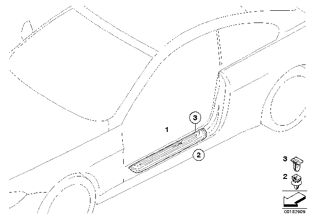 2005 BMW 645Ci Retrofit, M Cover, Entrance Diagram