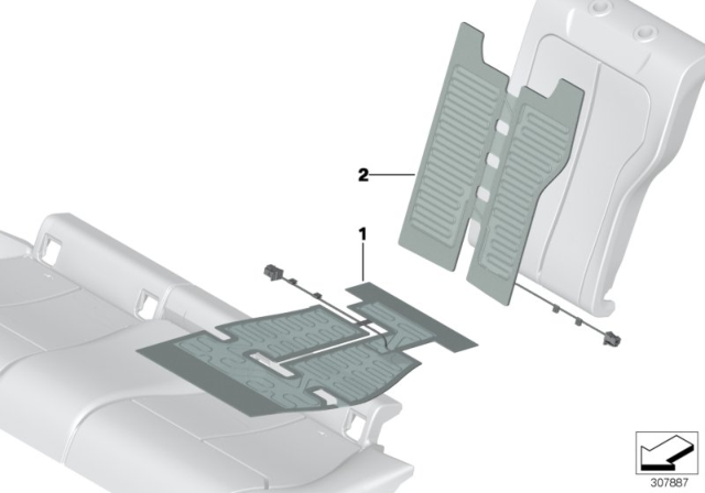 2015 BMW ActiveHybrid 3 Electrical Parts, Seat Heating Diagram 2