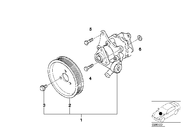 2000 BMW Z8 Power Steering Pump Diagram