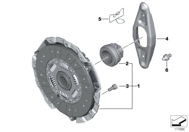 2013 BMW M3 Gearshift / Clutch Diagram