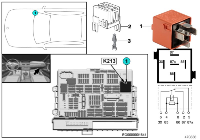 2011 BMW 328i Relay, Electrical Vacuum Pump Diagram 2